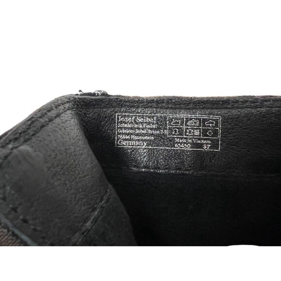 Josef Siebel Ankle Boots w Straps  Women's Size 37 / 6.5  Dark Taupe Leather - Picture 11 of 12